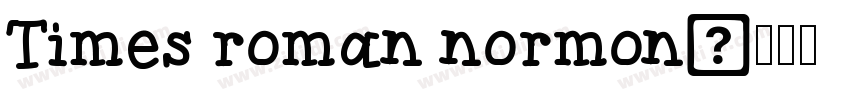 Times roman normon字体转换